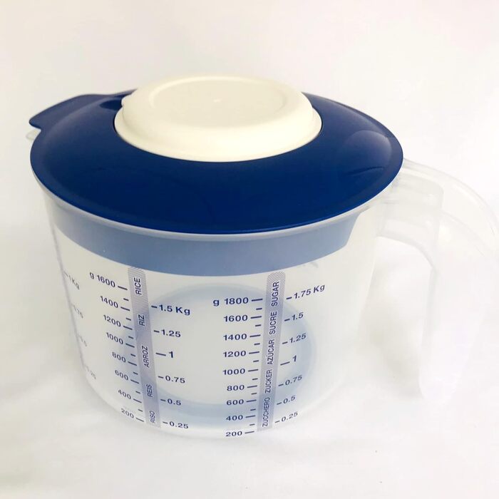 Tupperware Baking Mixing Bowl Measuring Cup Candy 2.0 L Mixing Bowl Baking Helper D216 dark blue white (plastic)