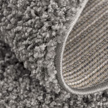 Килимок для вітальні Impression - Екологічний сертифікований килим, суцільний колір, 80x150 см (Світло-сірий, 150 см круглий)