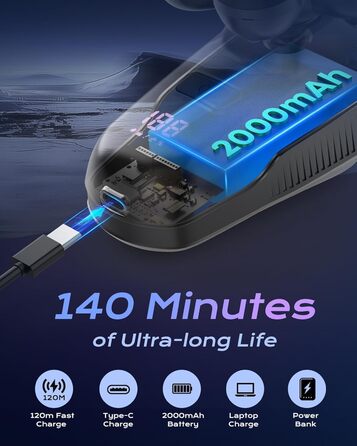 Електрична бритва для гоління голови Glatzen Herren 7D, водонепроникна IPX7, з тримером для бороди та носа, LED-дисплей