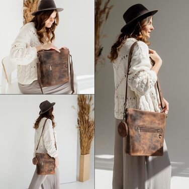 Сумка через плече Berliner Bags Siena Vintage з натуральної шкіри (Earth) - жіноча сумка-месенджер середнього розміру