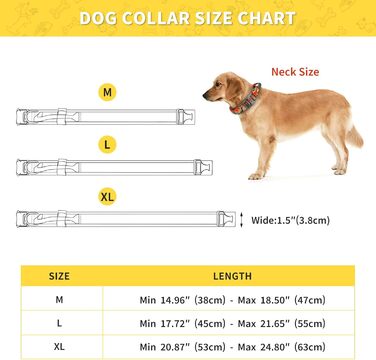 Тактичний нашийник для собак Huntvp, регульований, з ручкою, з нейлону, з підкладкою, металева застібка, для середніх собак, полювання, дресирування, відпочинок, Outdoor, камуфляж L