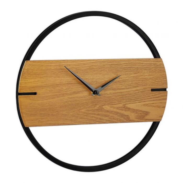 Relaxdays Wall Clock, Wood-Look