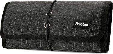 Органайзер для подорожей ProCase: чохол для аксесуарів електроніки, USB-кабелі, SD-картки, навушники, флеш-накопичувачі, чорний в клітинку