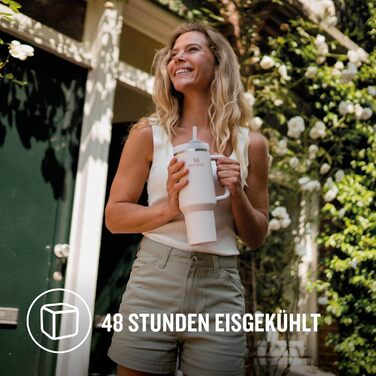 Stanley Quencher H2.0 Flowstate Water Bottle with Straw 1.2L - Thermobeaker Keeps Drinks Cold for 11 Hours - 48 Hours Iced - Dishwasher Safe - BPA-Free Thermos Flask - Stainless Steel Drinking Cup