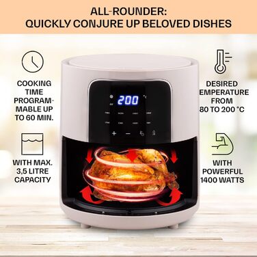 Мікрохвильова піч Klarstein з грилем, 800 Вт, 20 л, нержавіюча сталь, чорний колір, з функціями розморожування та приготування піци, з обертовим столом, компактна, проста у використанні