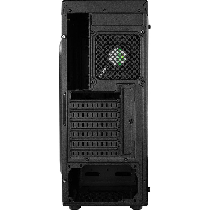 Корпус для ПК Aerocool Bolt Mid-Tower RGB, ATX, з прозорою бічною панеллю, RGB підсвітка, 120мм вентилятор, Чорний