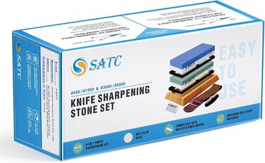 Набір для заточування ножів S SATC Premium 8 в 1 (400/1000/3000/8000 зернистість) для кухонних ножів