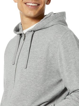 Чоловічий худі Amazon Essentials з м'якого французького трикотажу з блискавкою та зручним кроєм (XL, сірий меланж)