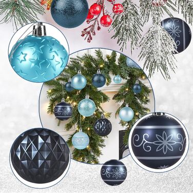 Набір прикрас для ялинки Homewit 105 шт. Золотий, пластикові кулі з гачками, для ялинки, багаторазовий