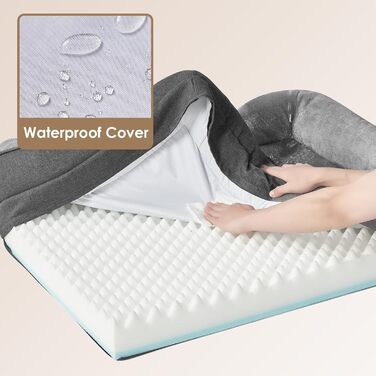 Orthopedic Dog Bed for Large Dogs, Memory Foam, Washable and Waterproof Dog Basket with 4 Sides, Dog Sofa/Dog Couch, Non-Slip, Grey, 106.5x76x18.5 cm