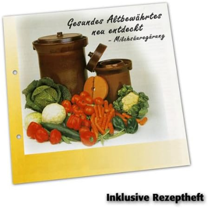 Керамічний глечик для квашення, 10 літрів, Gärtopf