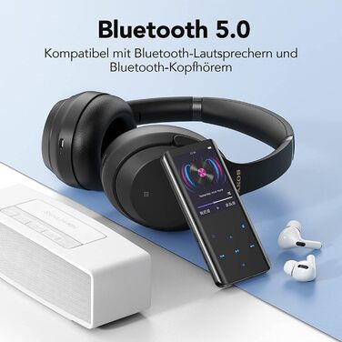 MP3 плеєр AGPTEK 64GB Bluetooth 5.3, 2.4