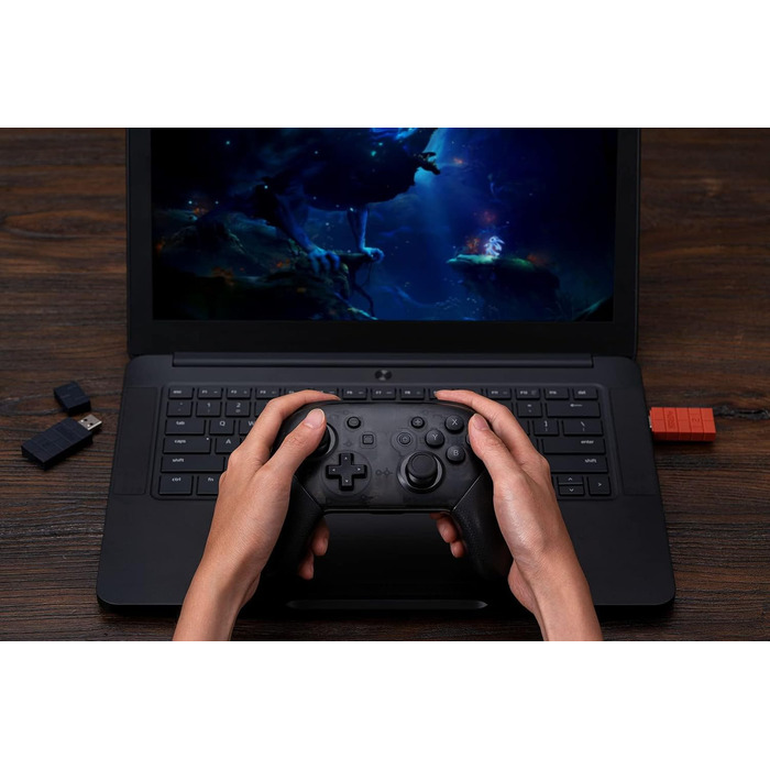 Бездротовий Bluetooth адаптер 8BitDo USB Wireless Adapter 2 для Switch, Windows 10, Android, PS4/5, Xbox (Коричневий)