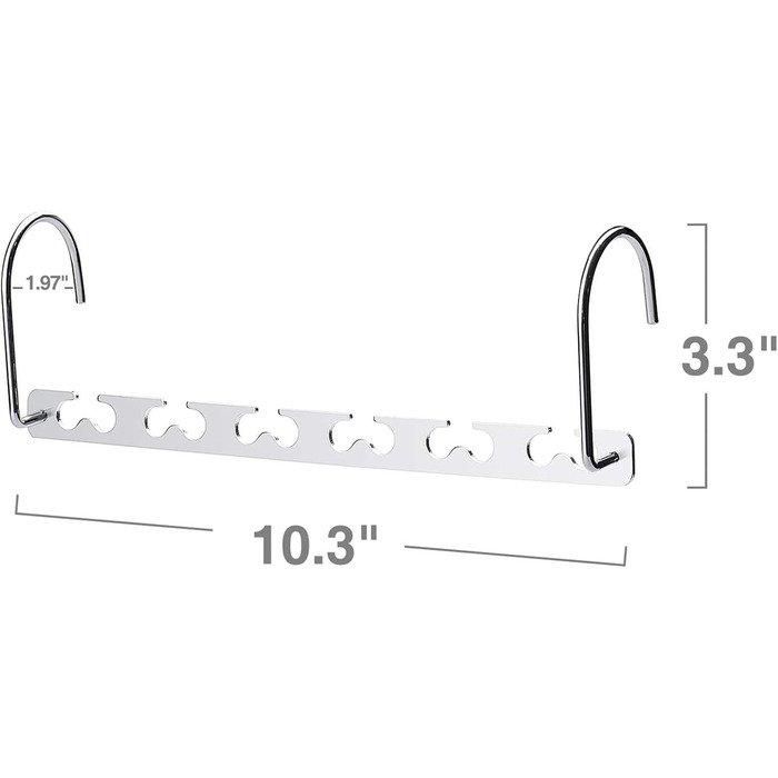Вішалки для одягу HOUSE DAY: 8 штук, металеві, для важких речей, економія місця, антиковзаючі, 26 см