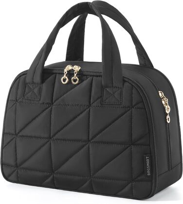 Сумка для косметики BAGSMART для жінок, велика дорожня косметичка, об'ємна косметична сумка, дорожня сумка для макіяжу та косметики з ручкою, чорна