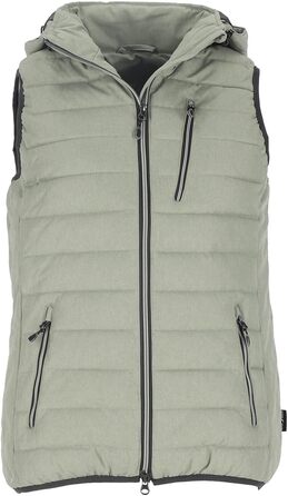 Степлена жилетка Blue Wave Nathalie з відстібною капюшоном - жіноча жилетка з ефектом меланжу (50, schilf)