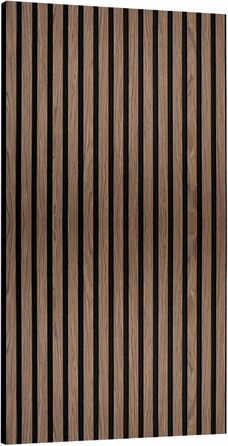 Акустичні настінні панелі HORI з ефектом дерева для шумоізоляції та декору стін, 120x60x2,1 см, колір Walnut Rustic (темний горіх)