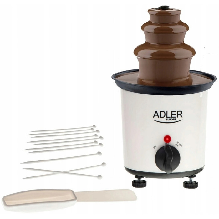 Шоколадний фонтан Adler AD4487, білий, 30 Вт