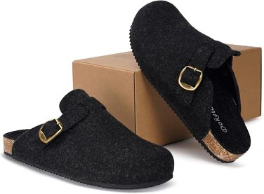 Тапочки халатні жіночі Dokela зимові, замшеві, з підкладкою, чоловічі, з корковим устілком, теплі, чорні, 42 EU