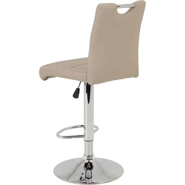 Hela Bar Stools - Miranda Bistro Stools, Faux Leather with Trumpet Base, Adjustable Height, 360° Swivel, 60-82cm (Cappuccino, 2-Pack)