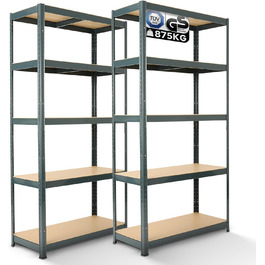 Arebos Heavy-Duty 2-Tier Shelf - 180 x 90 x 40 cm - 875kg Capacity