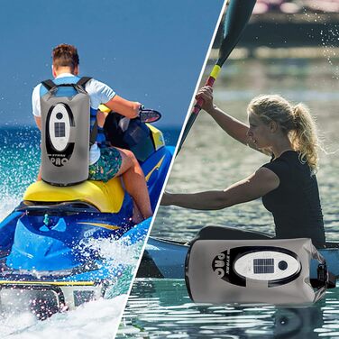 Водонепроникний рюкзак-мішок Dry Bag 20 л із Bluetooth-колонкою для каякінгу, туризму, човна, рафтингу