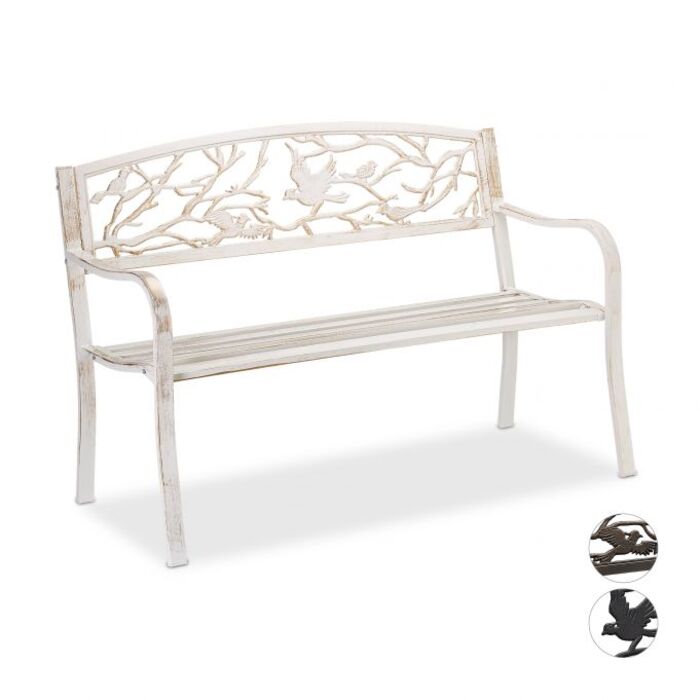 Relaxdays Garden Bench - Bird Design