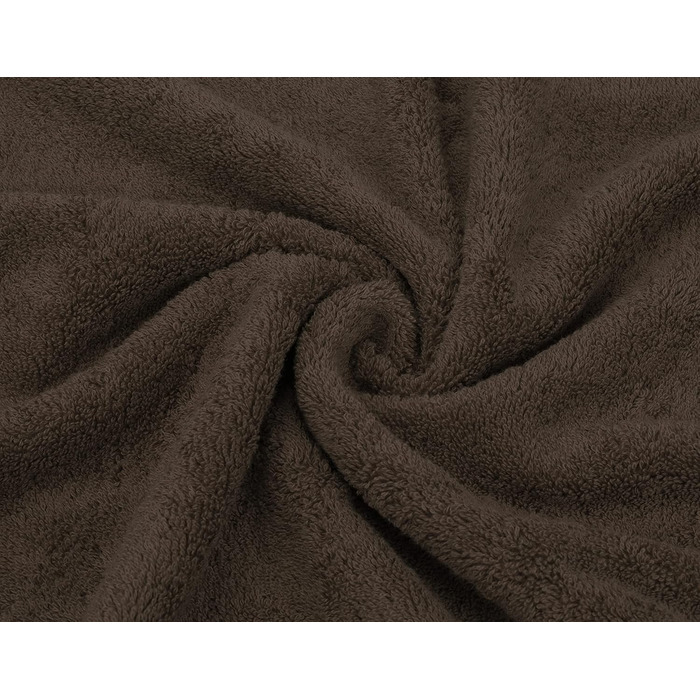 Набір розкішних рушників American Soft Linen з преміум турецької бавовни, готельна серія, 6 предметів, шоколадний коричневий