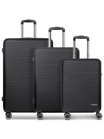 Набір валіз Franky Dallas 3.0 (3 шт.) | Чорний | TSA-замок, 4 колеса, об'єм 36/60/92 л