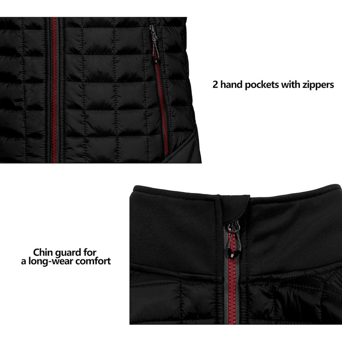 Жіноча жилетка Little Donkey Andy Легка пухова, без рукавів, для активного відпочинку, туризму, бігу, чорного кольору