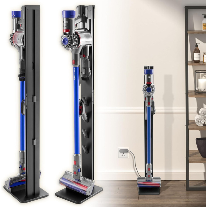 RICOO Vacuum Cleaner Stand Charging Station for Dyson - Compatible with Dyson Cordless Handheld Vacuum Cleaners V6 V7 V8 V10 V11 V12 V15 - Vacuum Cleaner Holder SH002 Height 1280 mm Black Vacuum Cleaner Stand Sh002
