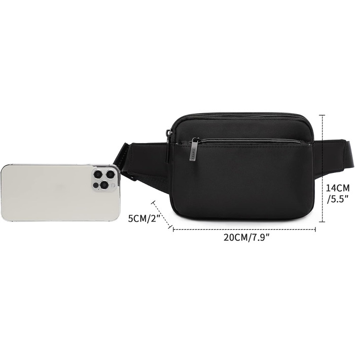 Поясна сумка TYNAT T201 сірого кольору, ультралегка, для туризму та спорту (чоловіча/жіноча)