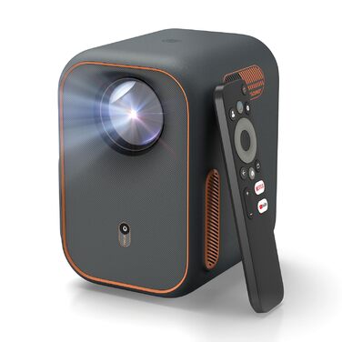 WEMAX Mini проєктор 4K з Netflix та Google TV, портативний, Dolby Audio, WiFi, Bluetooth для домашнього кіно та відпочинку на природі