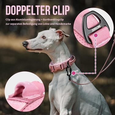 Нашийник для собак OneTigris, тактичний, XS (25-33 см), рожевий