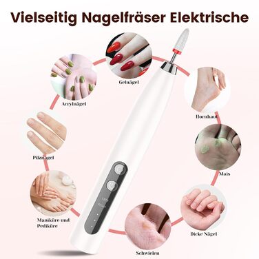Електричний фрезер для нігтів DOCOCO з USB-C, для гелю та акрилу, манікюрний набір