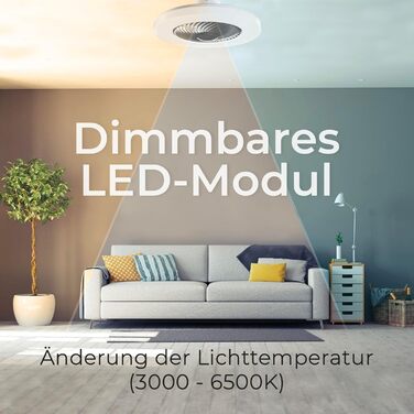 Стельовий вентилятор Noaton Triton 12050B з LED підсвіткою, диммер, 3 режими кольору, пульт, таймер, Ø50 см (чорний)