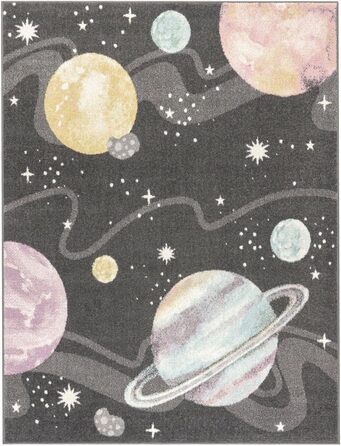 Дитячий килим TT Home для хлопчика та дівчинки, сучасний м'який, антрацит, 120x160 см