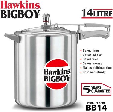 Алюмінієва скороварка Hawkins Bigboy 14 л – швидкоготувальна каструля
