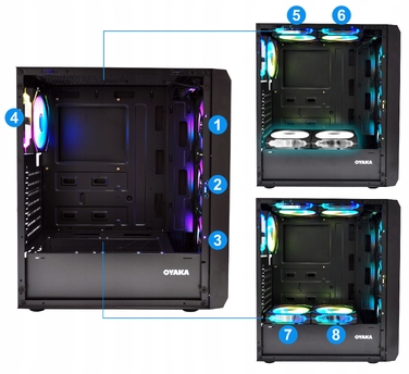 Корпус OYAKA FT-G2-1 Midi Tower, чорний