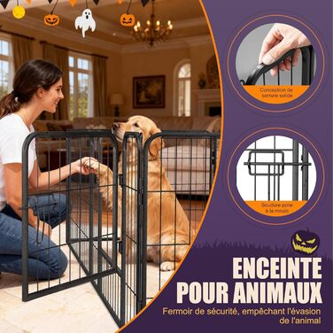 Металевий вольєр для цуценят та собак, загін для вигулу, 12-ти частинний забір, висота 60 см