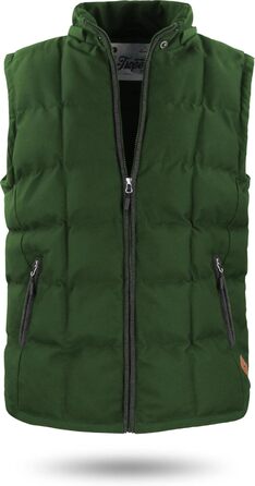 Жилет Normani Outdoor Sports з утеплювачем, вітронепроникний, з шкіряним патчем та капюшоном (M, Оливковий)