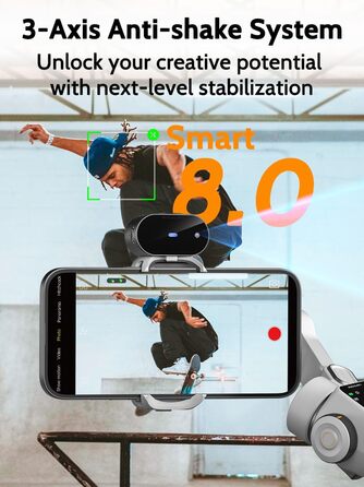 Стабілізатор для телефону AOCHUAN Smart V8 AI з 3 осями, 7.8