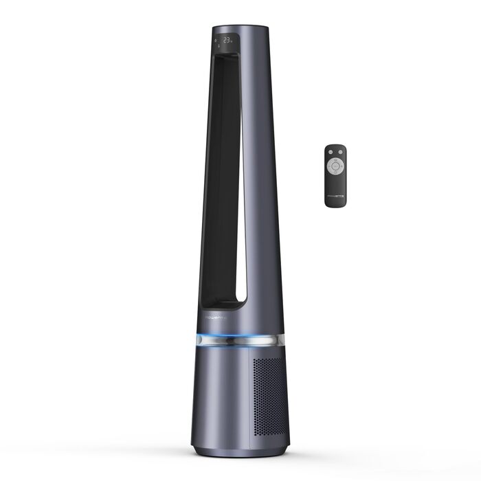 Вентилятор-повітроочисник Rowenta Eclipse QU5030 2-в-1 | Повітряний фільтр, 12 швидкостей, таймер, пульт керування, антрацит