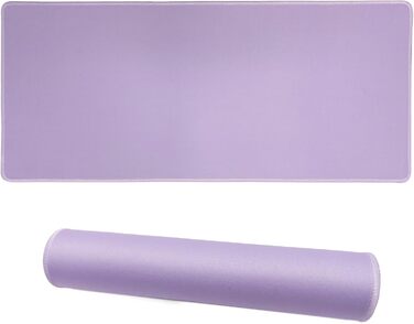 Великий ігровий килимок для миші з прошитими краями, 70x30 см, нековзна основа з натурального каучуку для геймерів, офісу, дому (світло-фіолетовий)