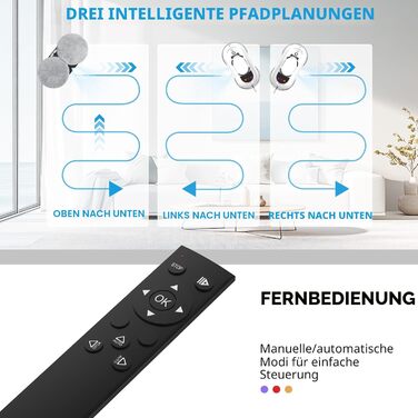 Робот для миття вікон Fensterputzroboter 5600Pa з пультом, 3 режимами, накладками (10 шт) для гладких поверхонь