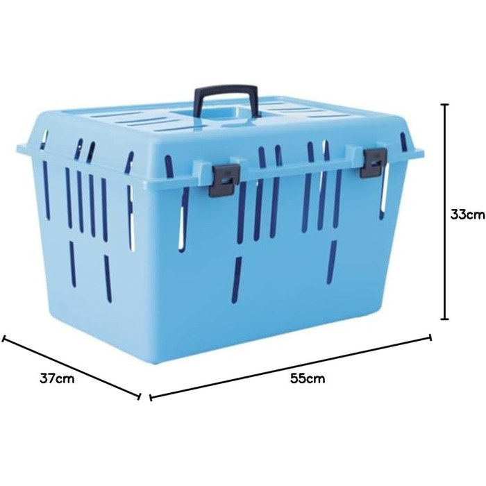 Транспортний бокс для тварин Nobby Pet Caddy II, 72078, кольори: журавлина/блакитний