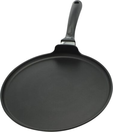 ELO Crepe Pan, 28 cm, ALUCAST - Frying pan made of energy-saving cast aluminum with non-stick coating, suitable for ceramic, gas, electric, and induction cooktops - dishwasher safe, Color: Black (28 cm NEW, Crepe Pan)
