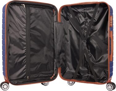 Набір валіз BruBaker Paris з трьох частин (M, L, XL) з жорстким корпусом, коліщата та замком-кодом. Валізи-тролі (M, L, XL) блакитного та коричневого кольорів.