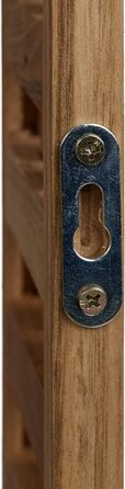 Relaxdays Wall Shelf Bathroom, Walnut with 5 Compartments, for Bathroom, Hallway and Living Room, H x W x D: 50 x 50 x 15 cm, natural