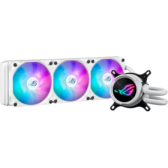 Система рідинного охолодження процесора ASUS ROG STRIX LC III 360 ARGB White, 3 вентилятори, біла